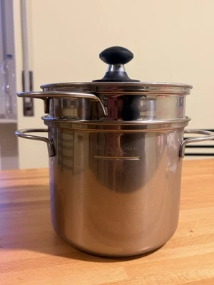 Lagostina pastaiola doppio cestello pastarella pentola 2 cestelli 15/19 Cm Diam - Immagine 1 di 4