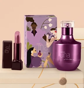 Natura Una Artisan Edição Especial Deo Parfum 75 ml + Batom Conforto Rosa 2 c - Foto 1 di 3