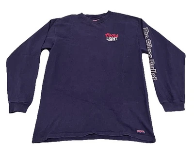 Vtg Coors Light Jansport Silver Bullet Promo Beer Long Sleeve T Shirt Medium - Image 1 of 4
