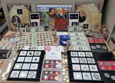 Estate Sale MEGA HUGE Lot of Coins, Silver, Currency, Lincoln Cents, NO RESERVE - Image 1 of 4