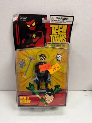 Bandai Teen Titans Go! Boneco Red X Robin 5" 2005 novo no pacote - Imagem 1 de 2