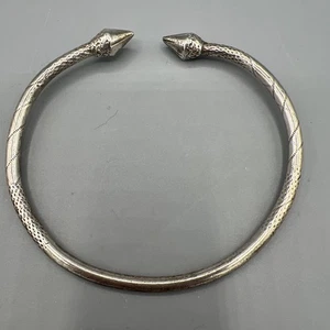 Brazalete de plata esterlina Trinidad cacao vaina torsión esclavo mediados de siglo de colección #3 - Imagen 1 de 9