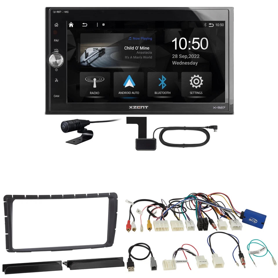 Xzent X-527 Android Auto CarPlay DAB Einbauset für Toyota Hilux ab 2011 - Bild 1 von 1