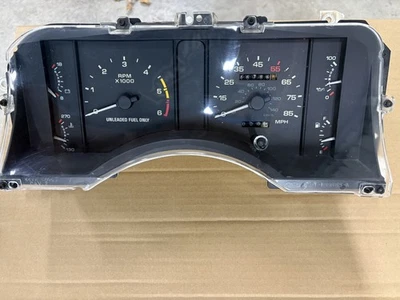90-93 FORD MUSTANG  2.3 4 CYL INSTRUMENT GAUGE SPEEDOMETER CLUSTER OEM - Image 1 of 2