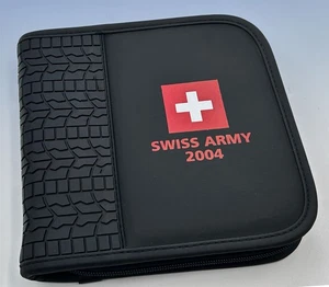 SWISS ARMY 2004 Promo CD Wallet Rubber w Embossed Tire Track Detail 24 Capacity - Picture 1 of 2