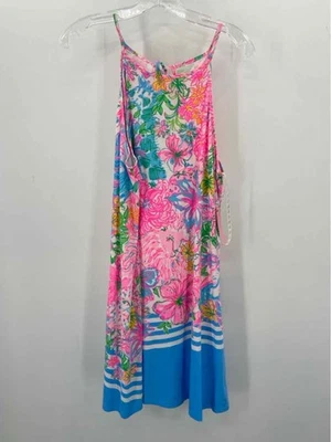 Pre-Owned Lilly Pulitzer Pink Size Large Shift Knee Length Sleeveless Dress - Image 1 of 3