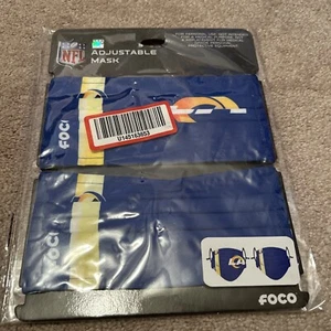 NFL L A Rams 2pk Face Mask Adult NEW!!! - Picture 1 of 1