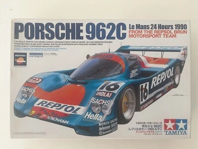 TAMIYA porsche 962c le mans 24 hour 1990 bleu et rouge 1/24 - Photo 1/2