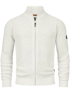 Cárdigan de punto fino para hombre Indicode cárdigan con incrustaciones suéter de marca - Imagen 1 de 53