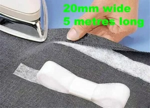 5m Long Hemming Tape Wonder Web Easy Web 20mm Hem Just Iron On No-Sewing UK - Picture 1 of 4