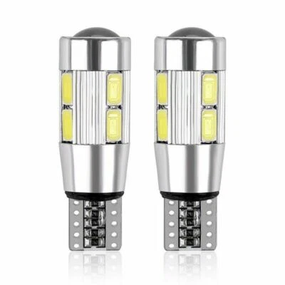 1/5 PCS T10 Car Side Light Bulb Error Free Canbus Xenon White 10 LEDS SMD Light - Image 1 of 4