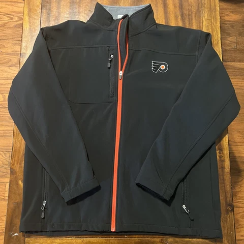 Men's Philadelphia Flyers Full Zip NHL Apex Jacket Stitched XL Fleece Lined Cover