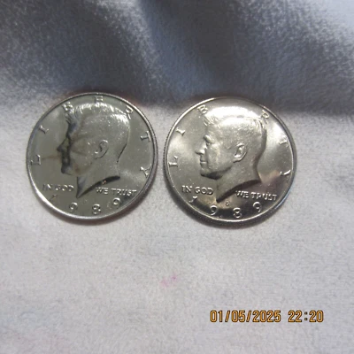 1989 P-D KENNEDY HALF DOLLARS. UNC. - Image 1 of 2