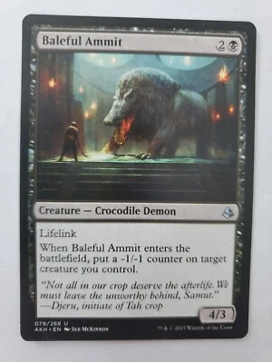 MTG Magic The Gathering Card Baleful Ammit Creature Crocodile Demon Black Amonkh - Image 1 of 2