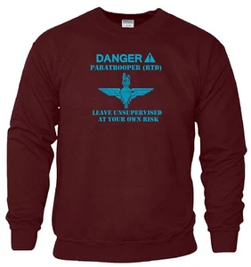 The Parachute Regiment, Danger Paratrooper (Rtd) Sweatshirt,Para - Picture 1 of 2