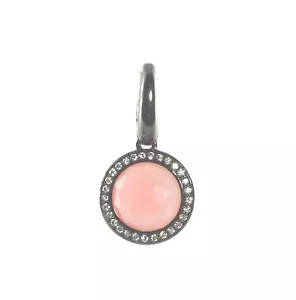 IPPOLITA Black Sterling Silver Pink Opal Diamond Lollipop Charm Pendant .925 New - Picture 1 of 3