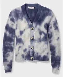 Sugar & Jade Tween Girls Blue Wonderland Tie Dye Button Up Cardigan Size M 10 - Picture 1 of 5