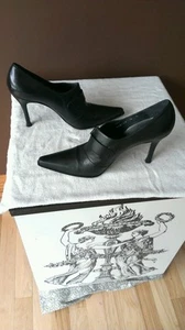 Stuart weitzman ankle black shoes, Sz 9 - Picture 1 of 7