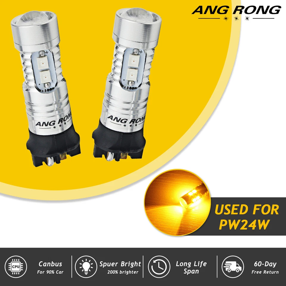 Pair 10 SMD Pw24w LED Daytime Running Turn Signal Light for AUDI VW BMW PEUGEOT