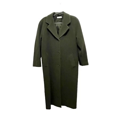 Abrigo Abrigo Stephanie Andrews Mujer Talla 6 Hecho en Rusia Lana Verde Oliva Retro Foto 1 de 4
