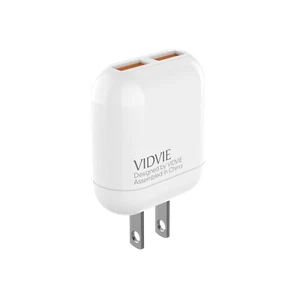 VIDVIE Dual Port Ladegerät & Daten Sync iPhone Micro USB Typ C Kabel PLM319 weiß - Bild 1 von 11