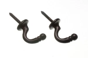 Neu Paar Von Vorhang Drapierung Krawatte Zurückhalten Ball Ende Schwarz Metal - Bild 1 von 1