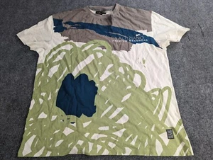 A. TIZIANO T-Shirt Mens 4X Green Brown Crew Neck Graffic Print NWT - Picture 1 of 10