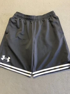 Under Armour Sweat Shorts Kids Boy's Large Gray Varsity Hem Activewear Casual - Picture 1 of 5