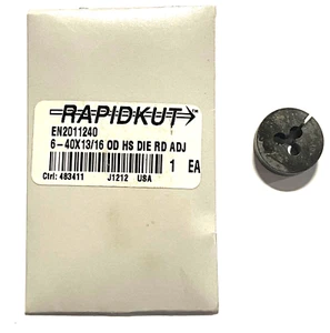RapidKut 6-40 HSS Standard Thread Round Adjustable Die 13/16" OD USA Made - Picture 1 of 1