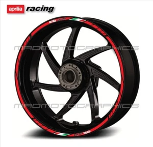 Juego de 12 pegatinas de llantas de motocicleta de carreras para aprilia RSV Tuono rs RSVR - Imagen 1 de 2