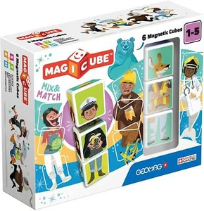 Geomag Magicube People Mix and Match costruzione magnetica 6 cubi divertenti per bambini - Foto 1 di 4