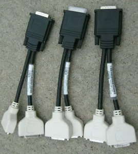 3 LOT Dell 0H9361 DMS-59 to dual DVI-I Video monitor Y Splitter Adapter Cables - Picture 1 of 4