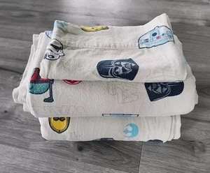 Disney Star Wars Darth Vader Storm Trooper R2D2 Flanell Twin Sheet Set EUC - Bild 1 von 5