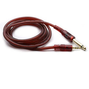 5FT 3.5mm 1/8" Male to 6.35mm 1/4" Male TRS Stereo Professional Audio Cable Gold - Picture 1 of 4