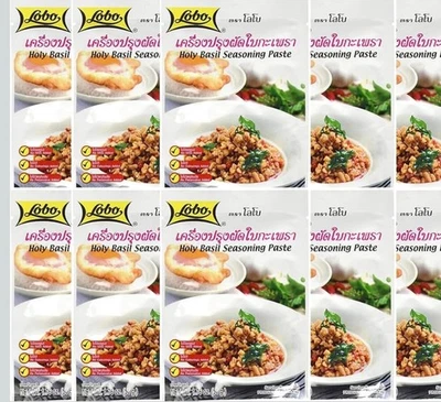 Pasta para tempero Lobo Thai Holy Basil 50g. (Pacote com 10) - Imagem 1 de 3