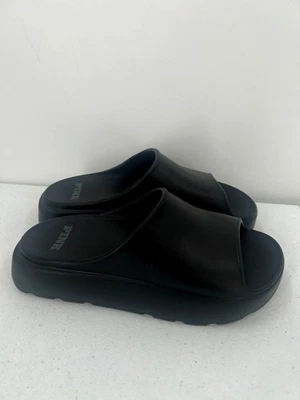 VS Rosa 7/8 Negro EVA Sandalias Deslizables Plataforma Gruesas Piscina Ducha Playa Zapatos Foto 1 de 4