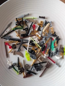 Lego Minifigure Weapons Job Lot 70+ Weapons+Accessories, Ninjago, Star Wars, Etc - Picture 1 of 6