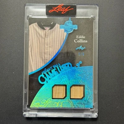 Eddie Collins 2025 Leaf Spectacular Dual Game Used Jersey Relics Platinum 1/5 AE - Image 1 of 2