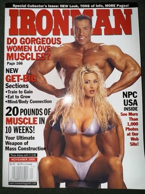 Iron Man Magazine November 2000 Bodybuilding Fitness Health Vintage Rare Good Foto 1 de 3