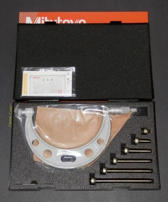 🆕 🇯🇵 Mitutoyo 104–137 Interchangeable Anvil Micrometer 0–6" 0.001" Grad ⭐⭐⭐⭐⭐ - Image 1 of 4