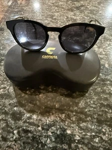 Gafas de sol Carrera 253/S unisex ovaladas negras con lentes grises y estuche negro nuevas - Imagen 1 de 2