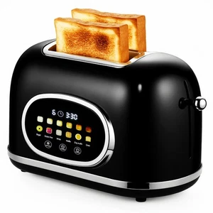 2 Slice Toaster Smart Touch Screen, Retro Stainless Steel Bread Toaster with ... - Bild 1 von 9