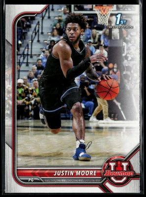2021-22 Bowman University #56 Justin Moore *1st Bowman* - Image 1 of 2