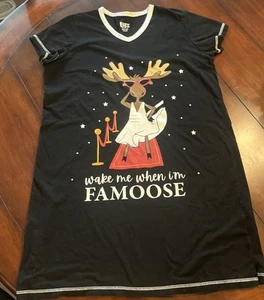 Lazy One Gown S\M “Wake Me When I’m Famous” Excellent Shape Black Moose - Picture 1 of 4