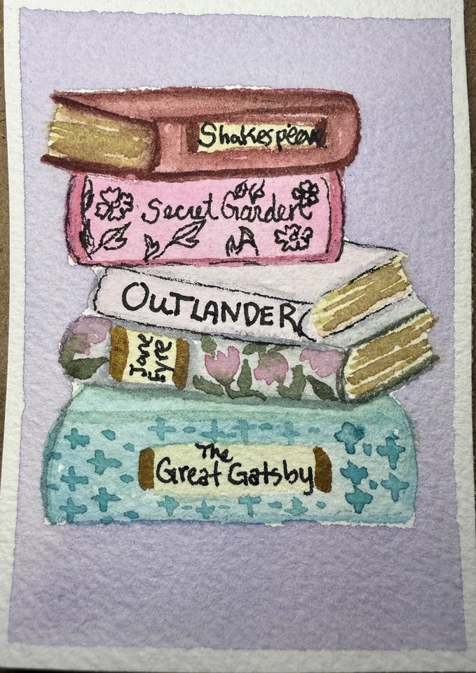 Libro de acuarela original ACEO pintura artística 2,5”x 3,5” por Beth Szymanski Foto 1 de 1