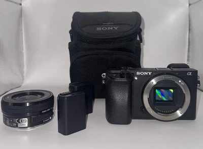 Sony Alpha A6300 24.2MP Mirrorless Camera BLACK - Carry Case and Extra Battery - Image 1 of 4