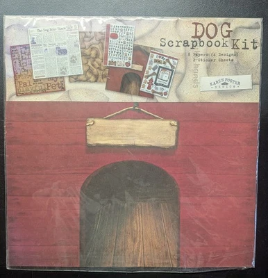 Karen Foster Designs DOG Scrapbook Craft Kit 12 x 12 Paper + Stickers Set NEW - Image 1 of 3