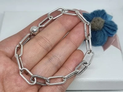 EN CAJA Genuino Pandora Plata Me Link Pulsera 20cm 💕 S925 ALE  Foto 1 de 4