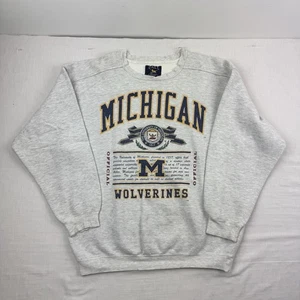 Sudadera De Colección Michigan Wolverines Adulto Grande Gris Universidad Deportes Fútbol - Imagen 1 de 17