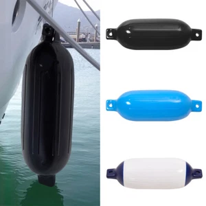 2 x Hurricane Boat Fenders Impact Protection PVC Fender Black/Blue/White Durable - Picture 1 of 32